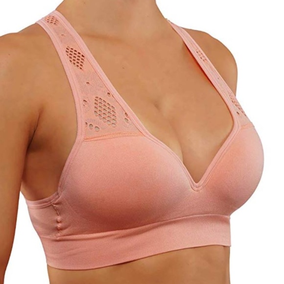 Push Up Bra Women's Yoga Crop Top Sports - Picture 2 of 4